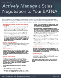 How to Manage a Sales Negotiation to Your BATNA