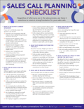 Sales Call Planning Checklist