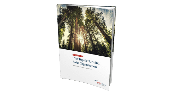 report cover for the top-performing sales organization benchmark report