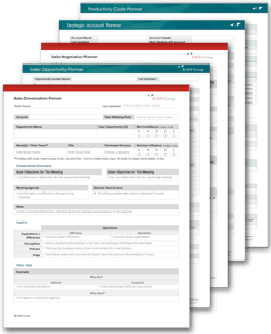 Overlapping images of RAIN Group sales planners