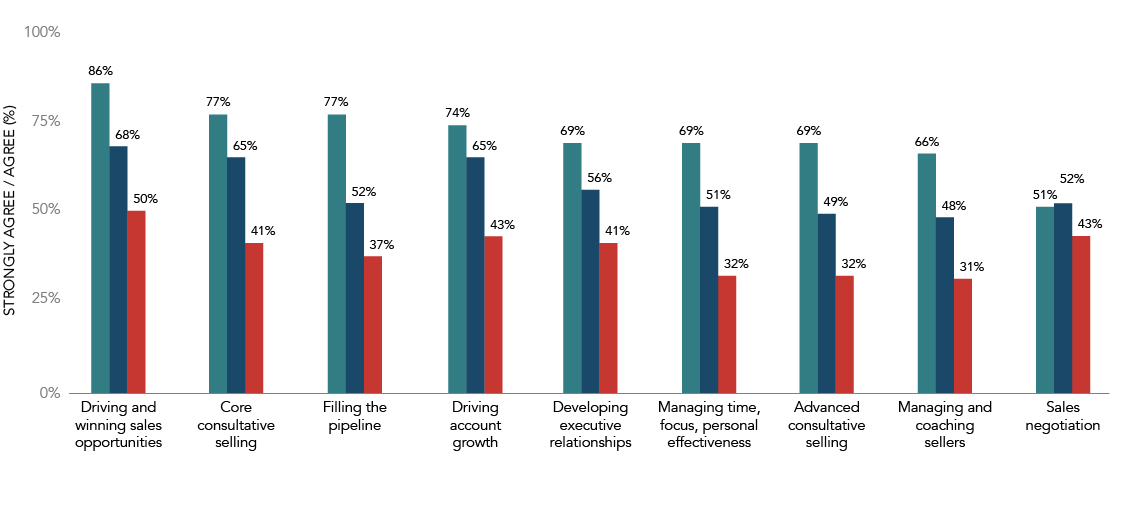 Top Top Sales Skills by Performance Group